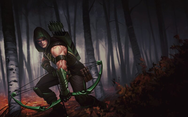 Archer in Forest — Green, Dramatic, Autumn
