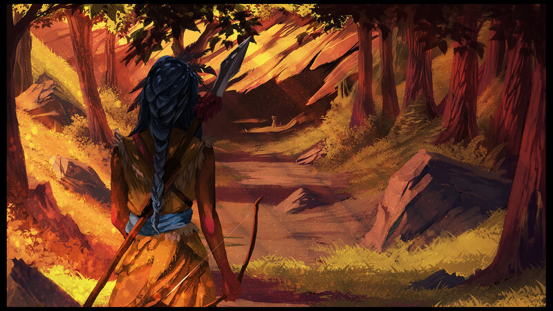 Archer in Forest — Orange