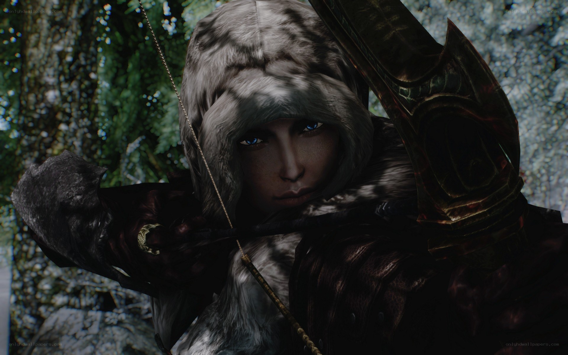 archer in fur hood