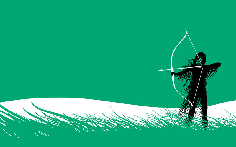 archer in green field