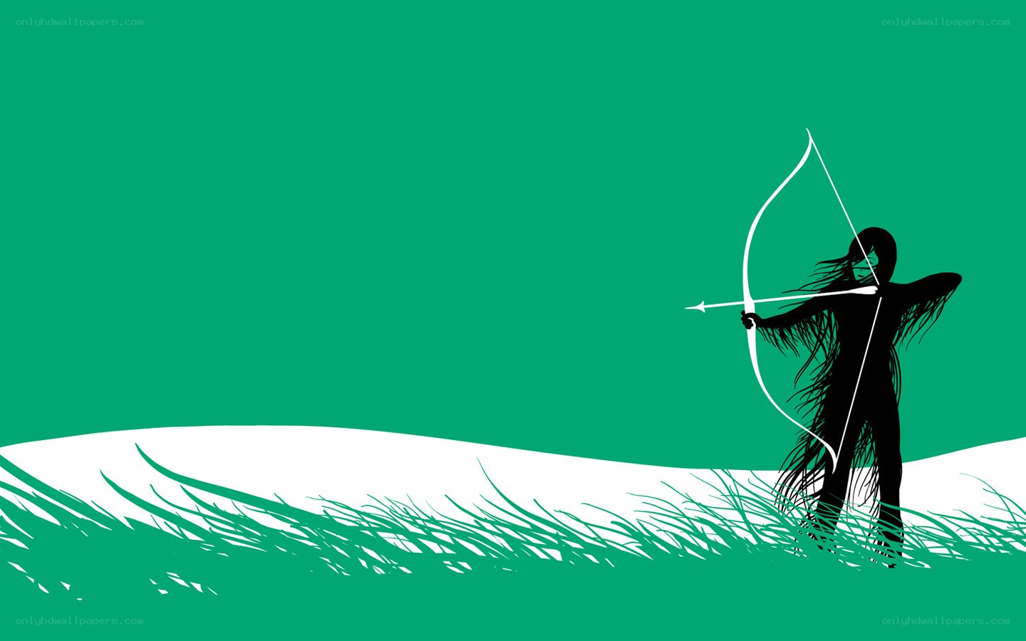 archer in green field