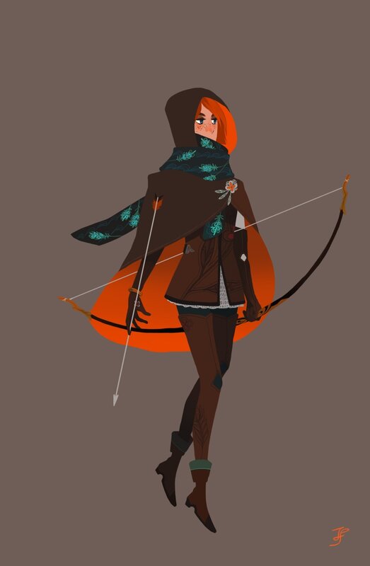 Archer in Hooded Cloak — Brown