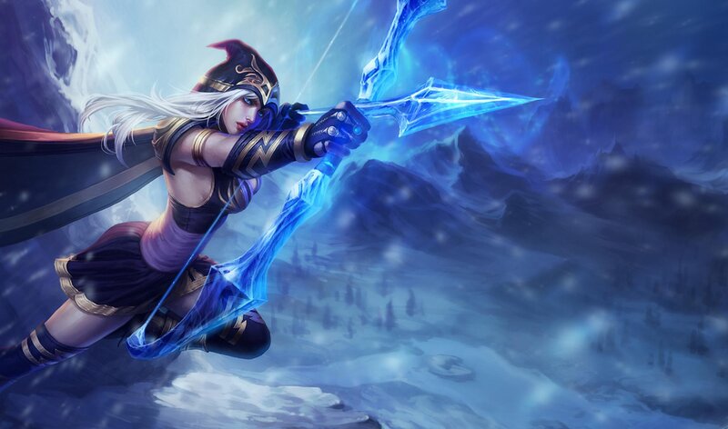 archer in icy landscape