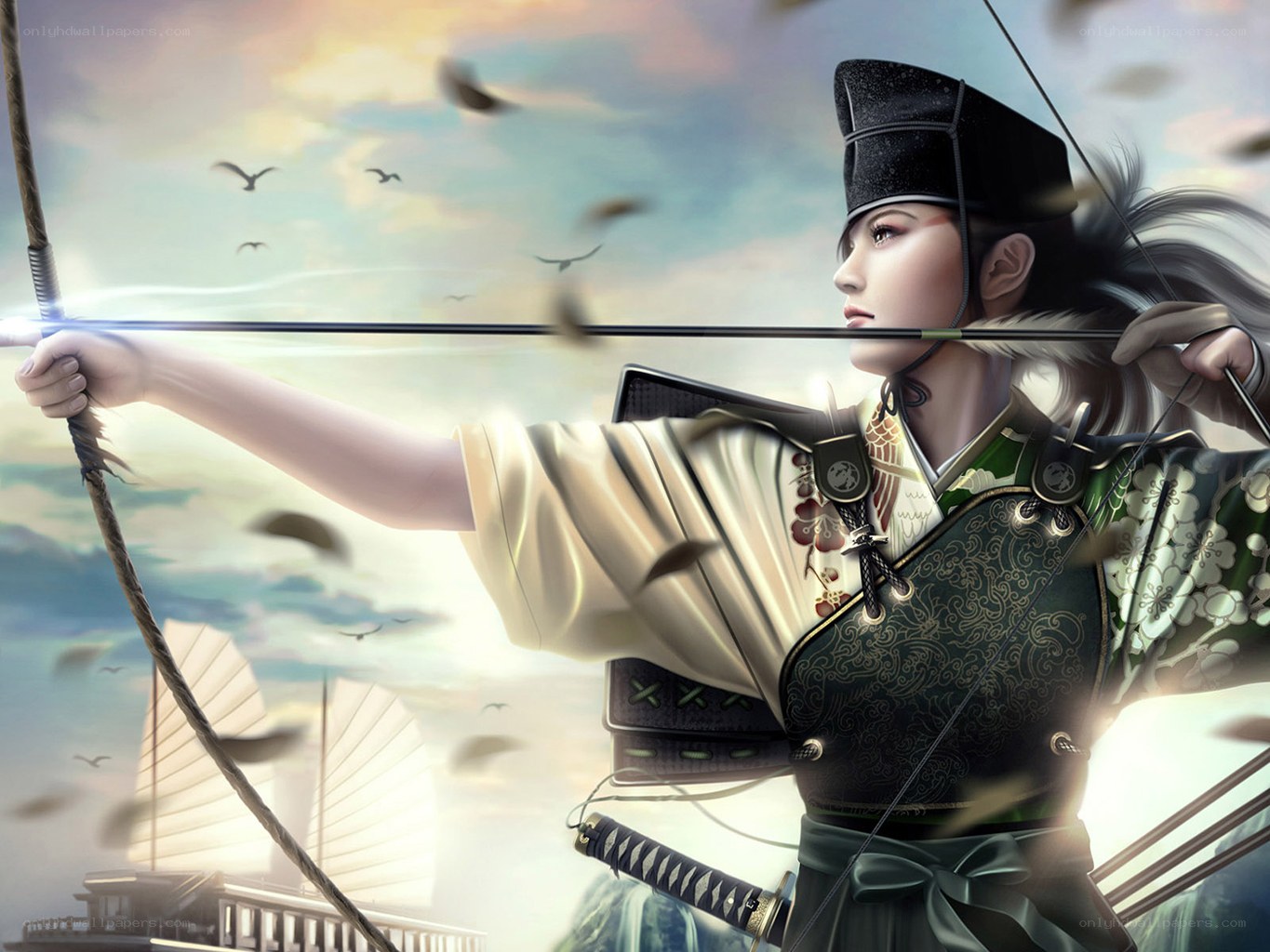archer in traditional armor