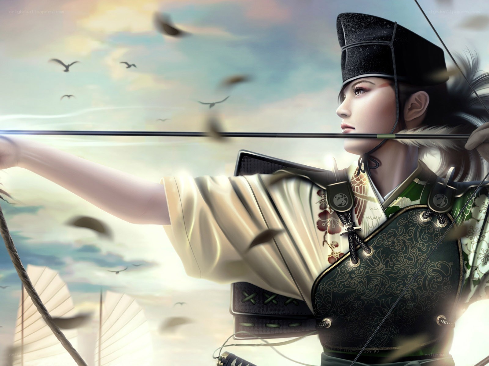 archer in traditional armor