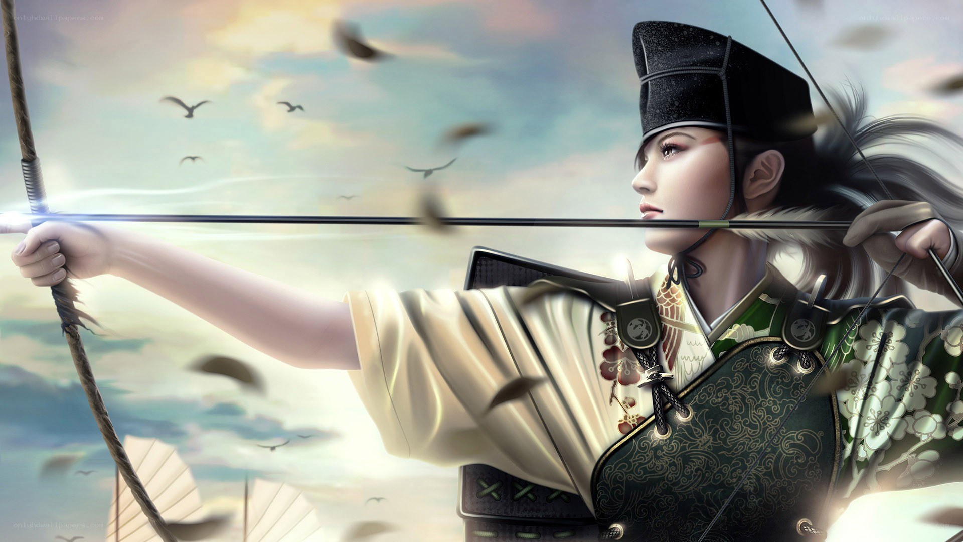 archer in traditional armor