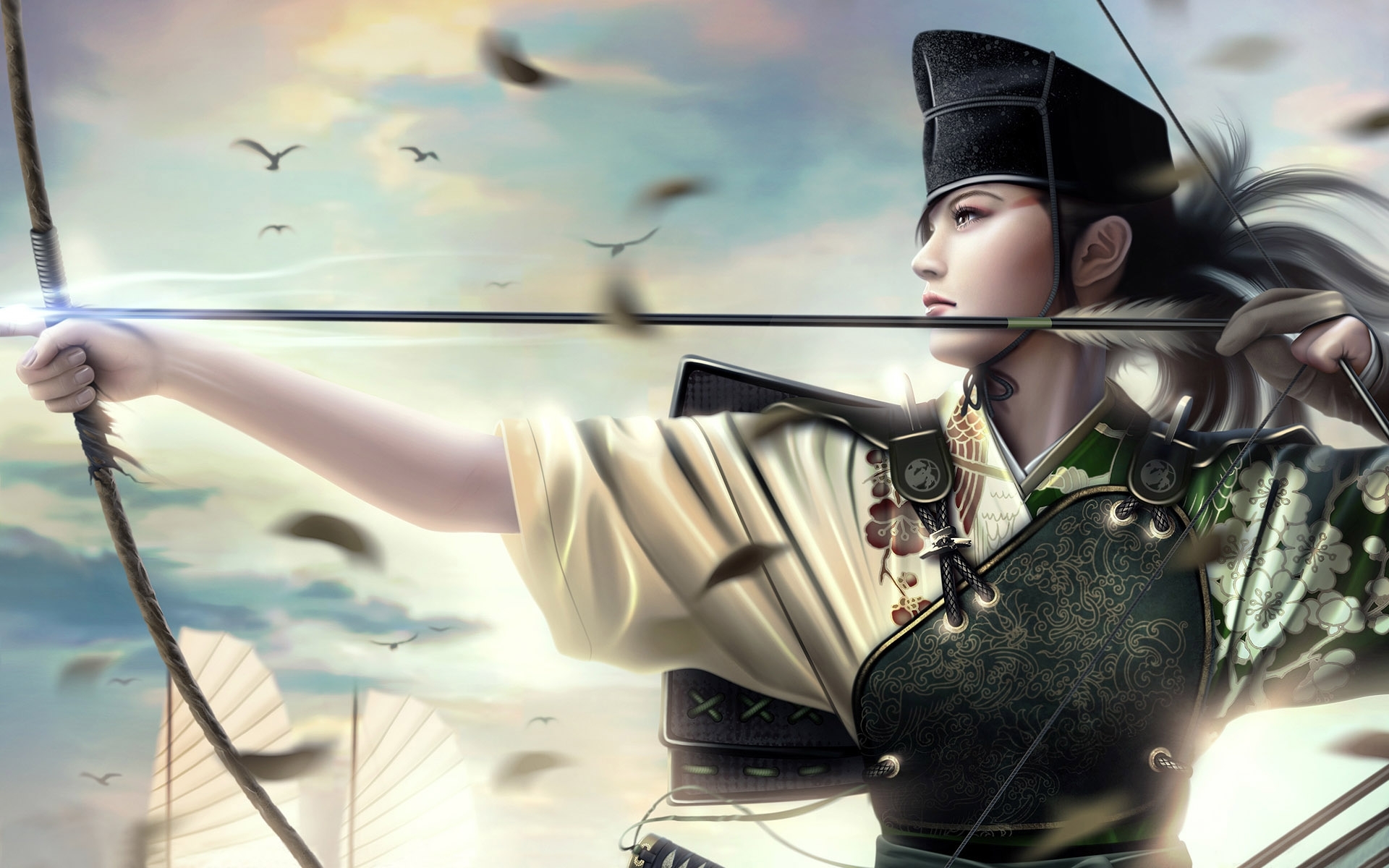 archer in traditional armor