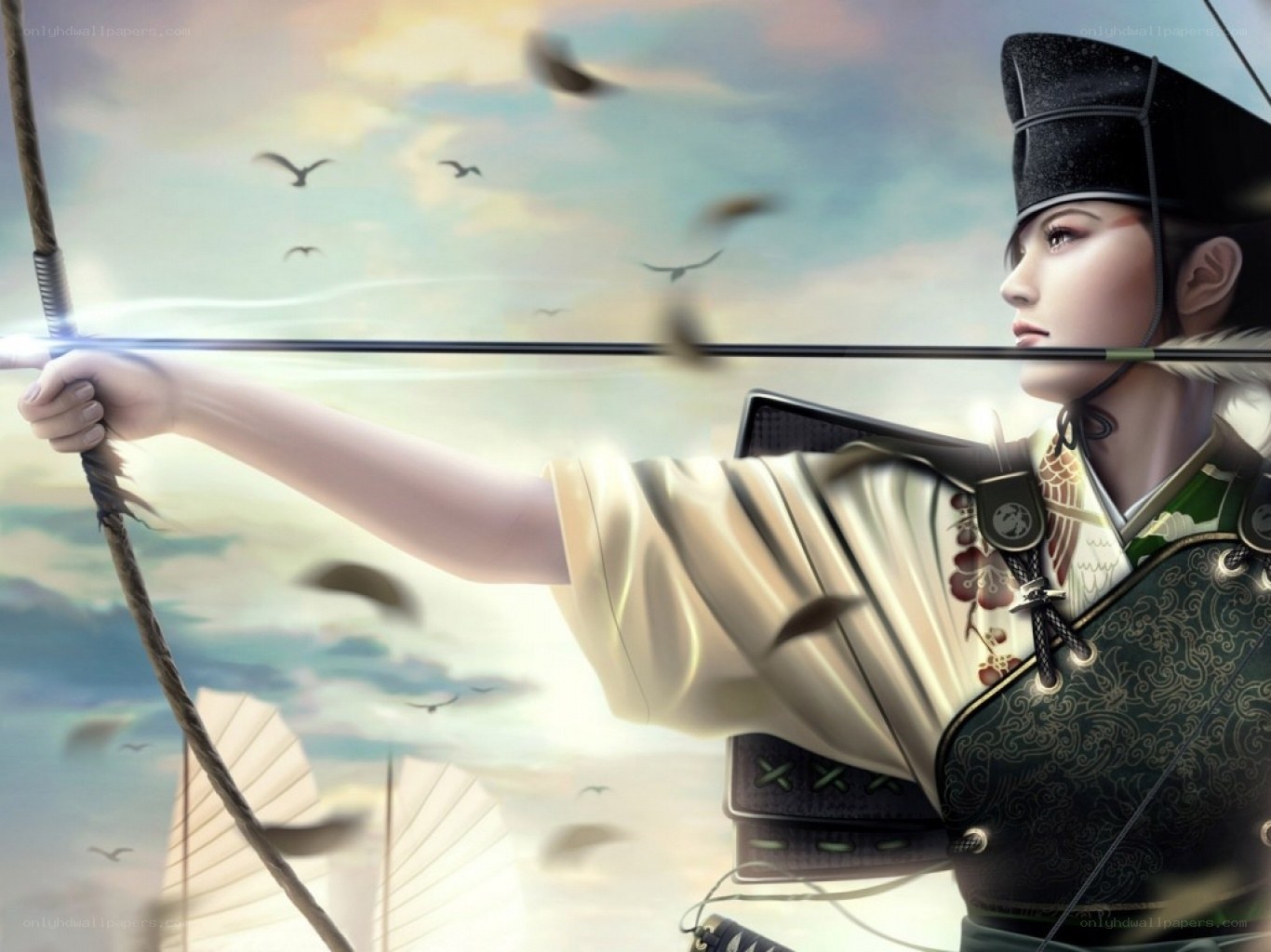 archer on a ship