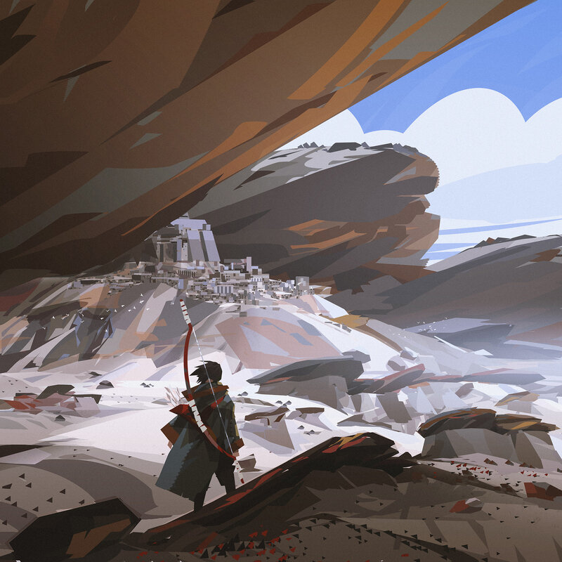 Archer on Rocky Terrain