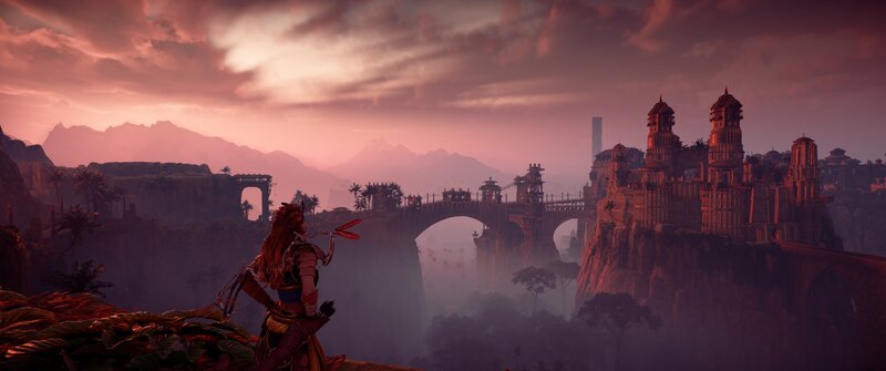 Archer Overlooking City
