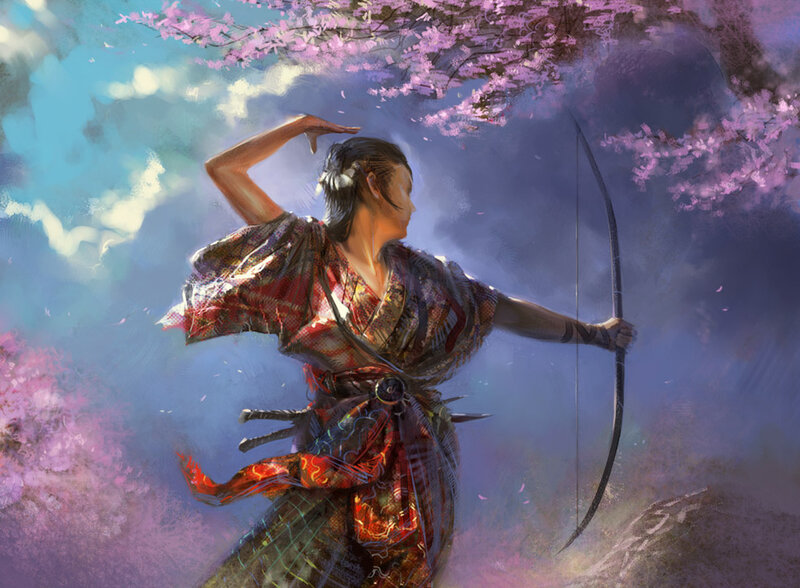 Archer under Cherry Blossoms