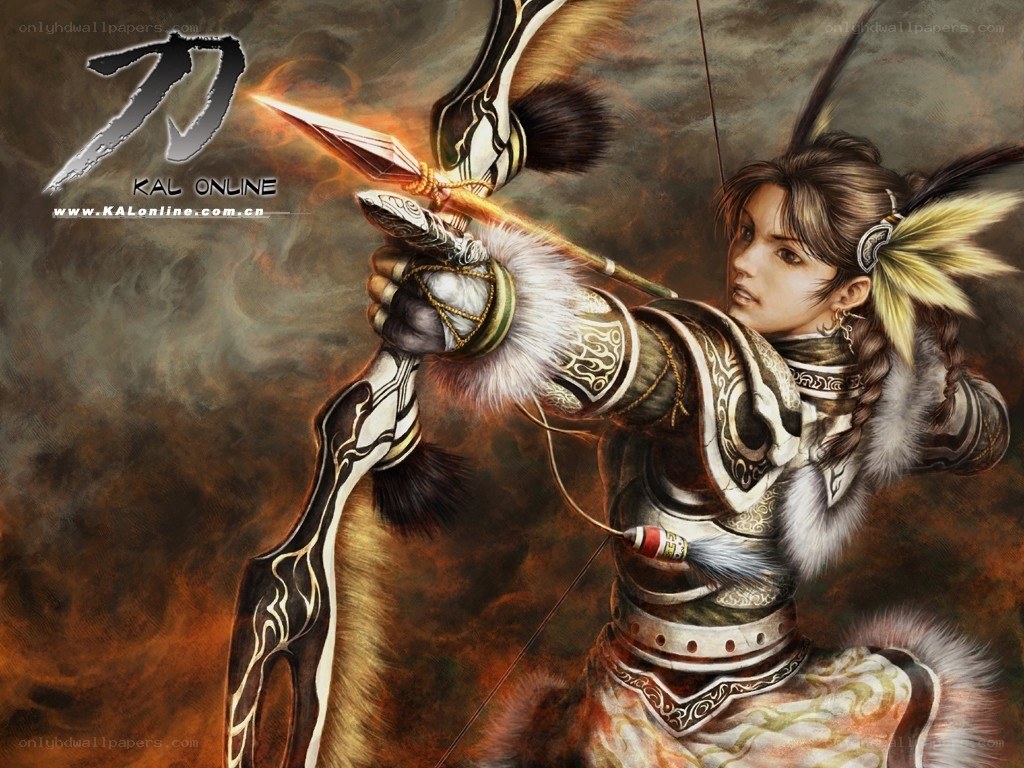 archer warrior in fantasy armor
