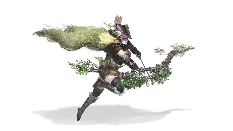 Archer with Bow and Arrow — Green