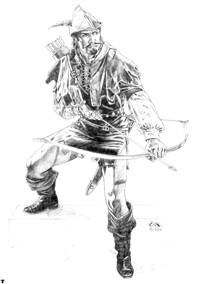 archer with bow and arrows