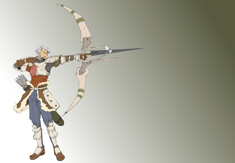archer with bow and arrows