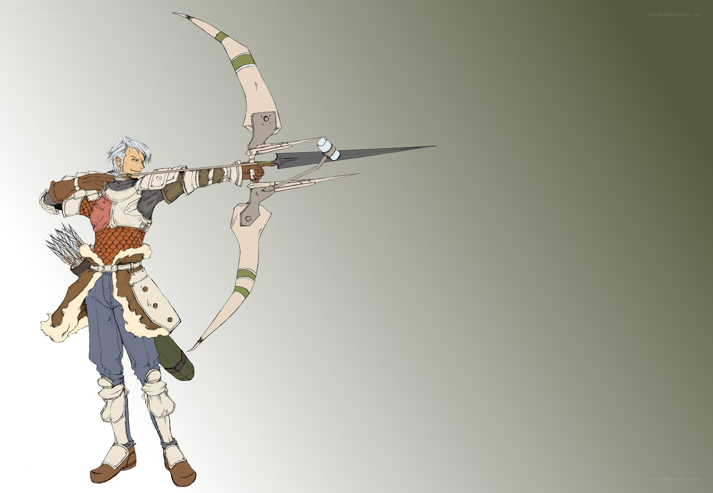 archer with bow and arrows