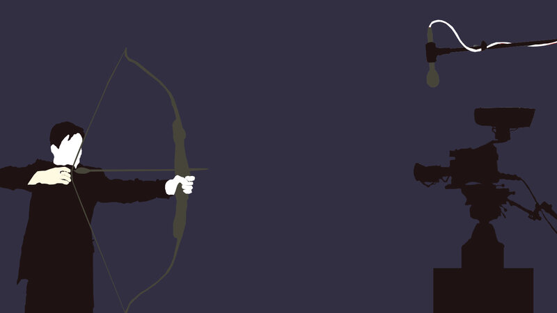 archer with camera setup