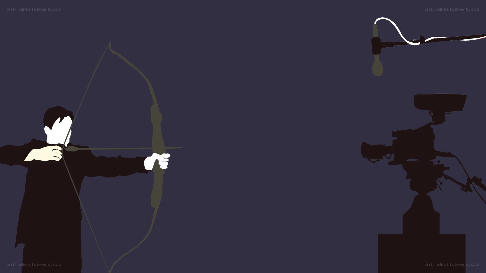 archer with camera setup