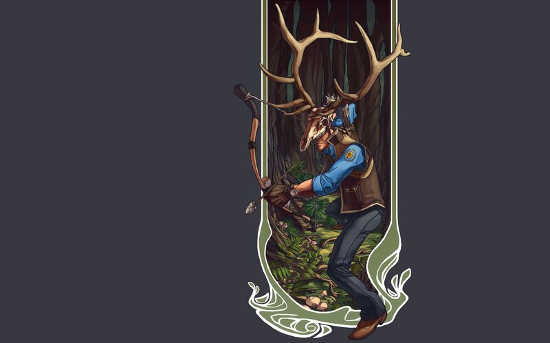 Archer with Deer Head