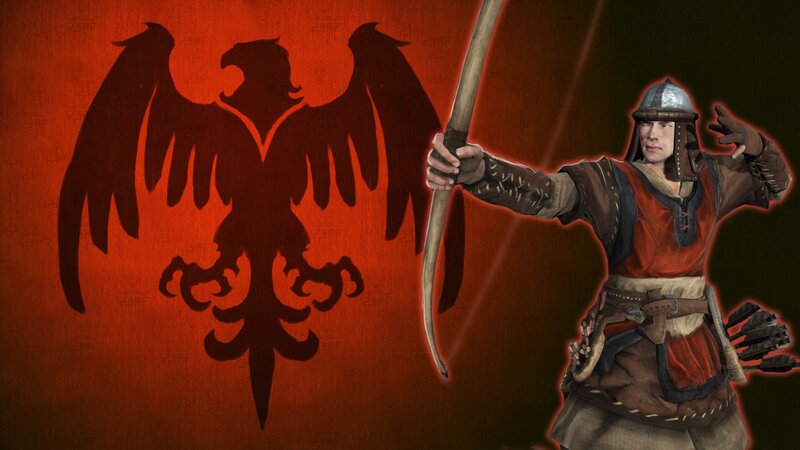 archer with eagle emblem