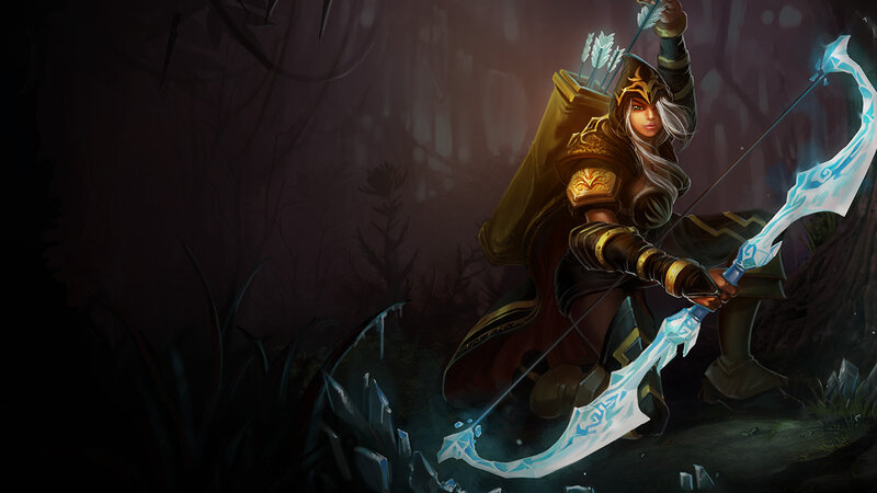 Archer with Glowing Bow — Blue, Dramatic