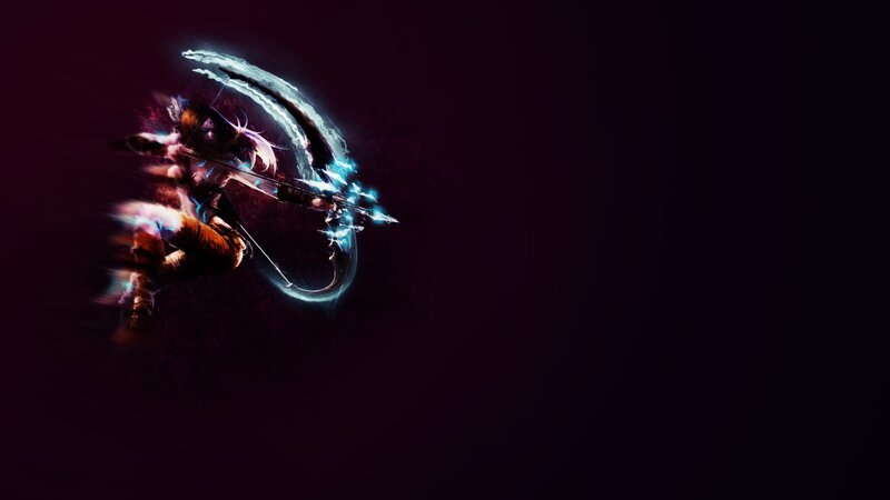 Archer with Glowing Bow — Purple, Dramatic