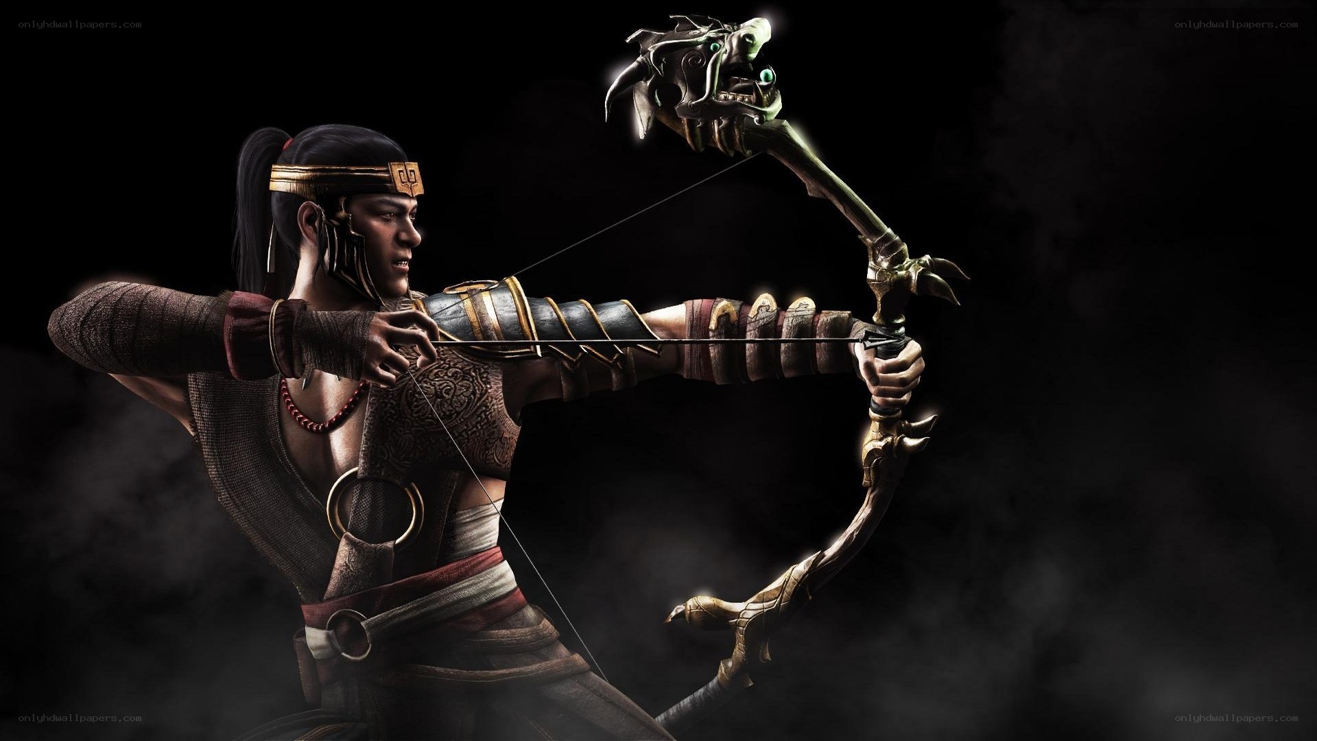archer with ornate bow
