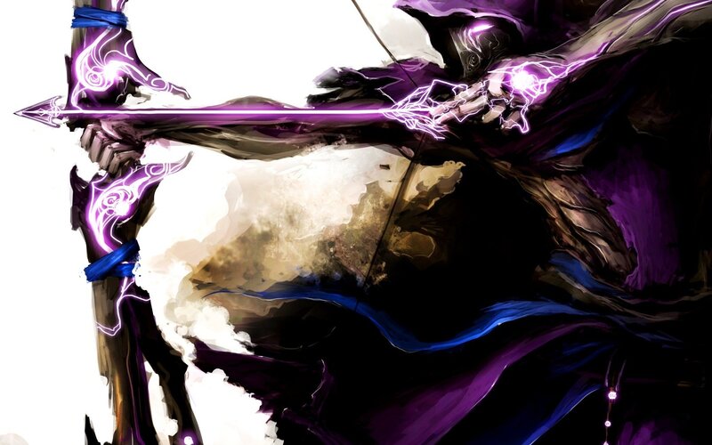Archer with Purple Bow