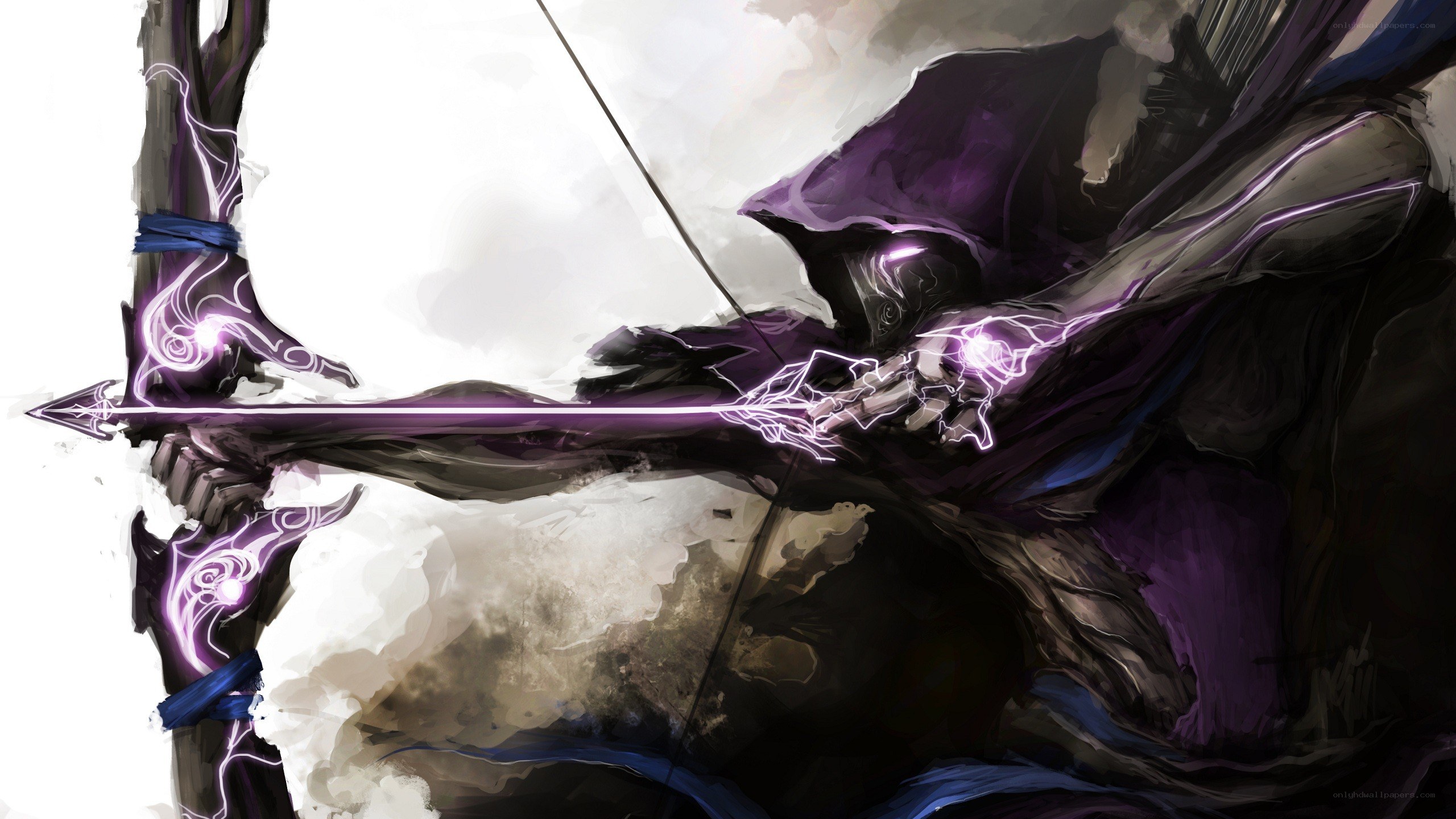 archer with purple energy bow