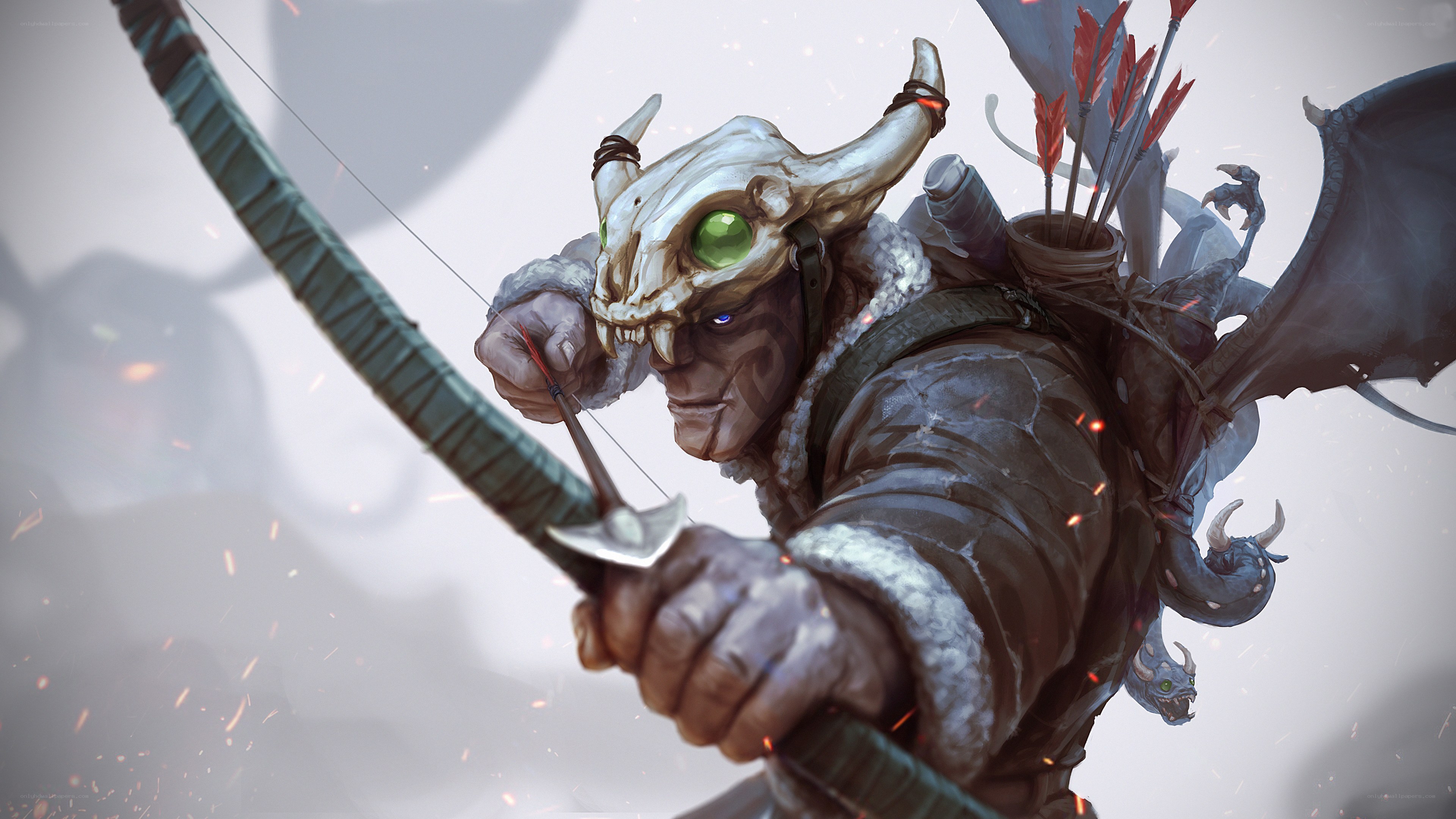 archer with skull mask