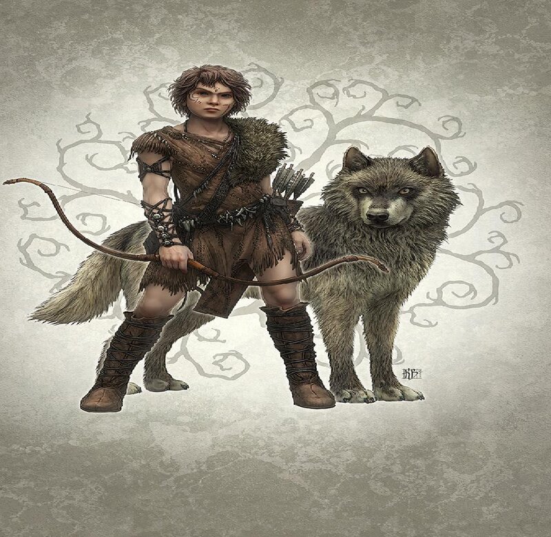 Archer with Wolf