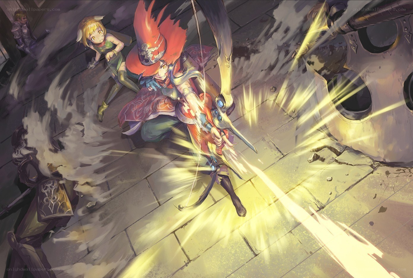Archers in a battle scene