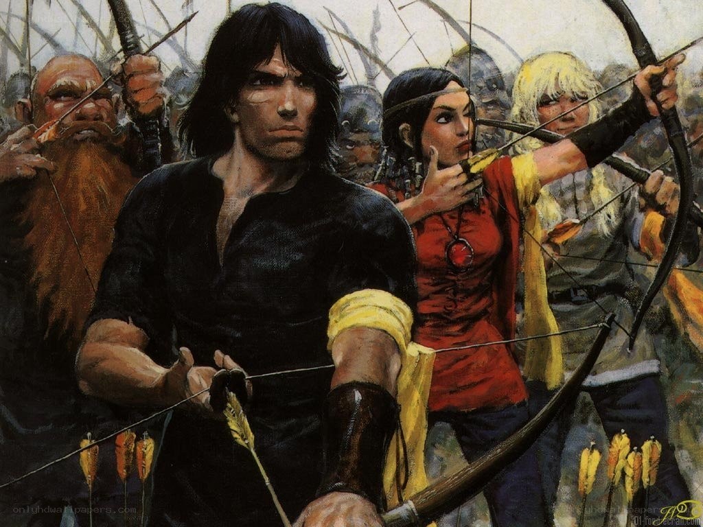 archers in battle formation