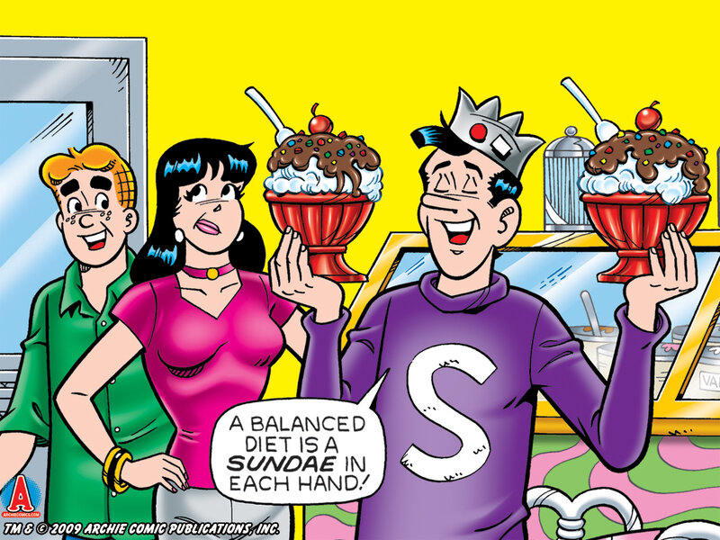 Archie and friends at the ice cream shop