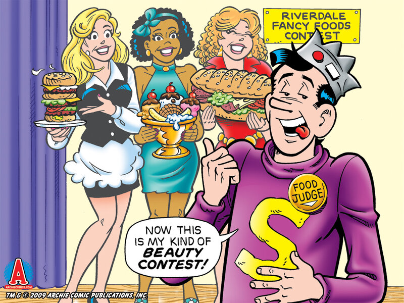 Archie at a food contest