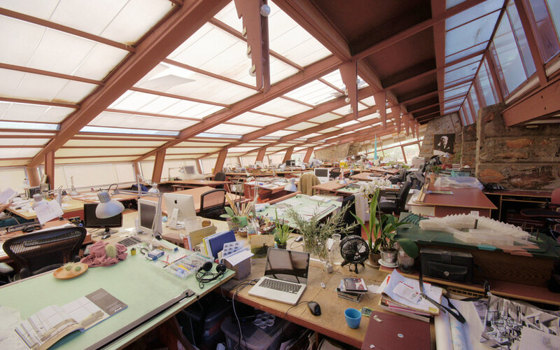 architect's studio workspace