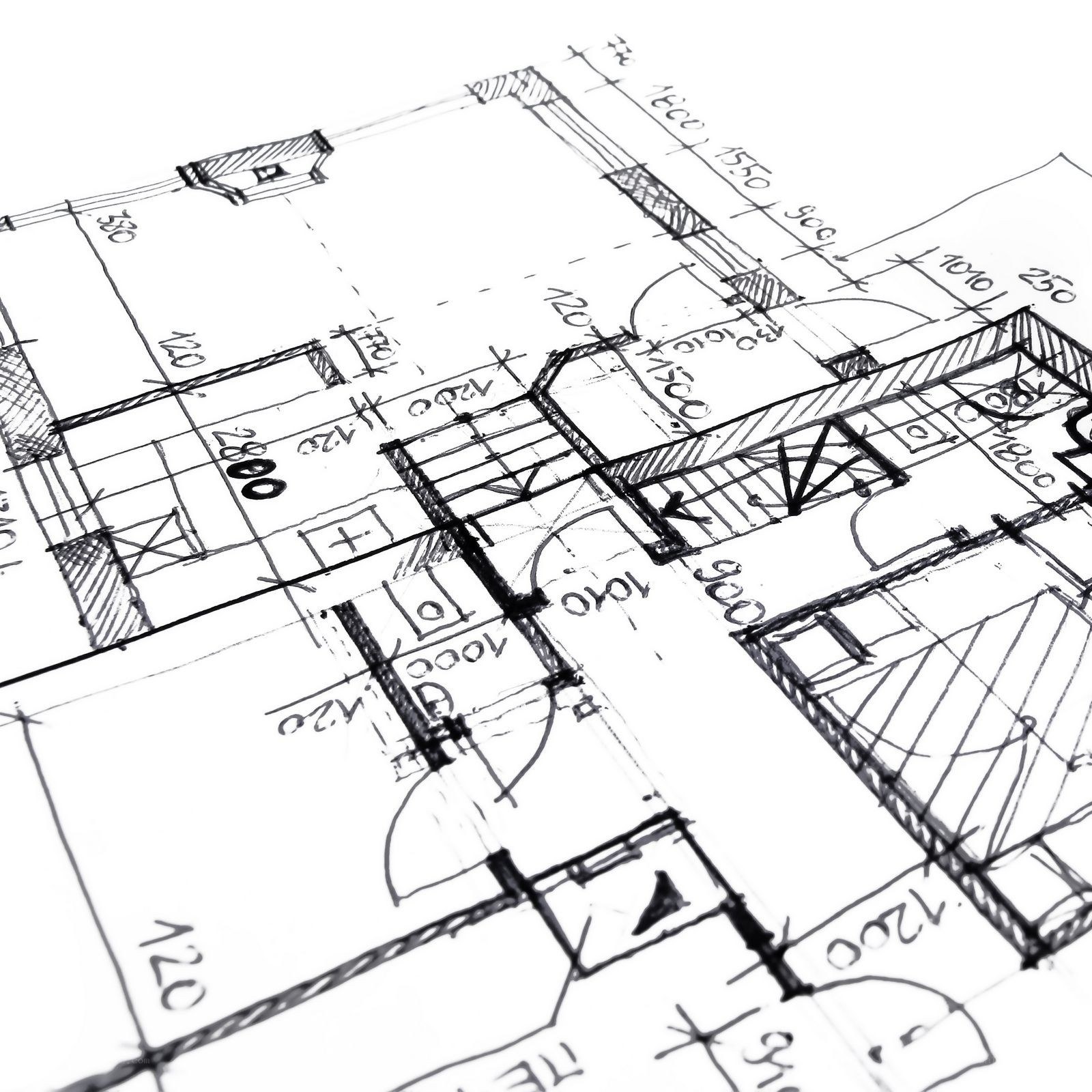 architectural floor plan sketch