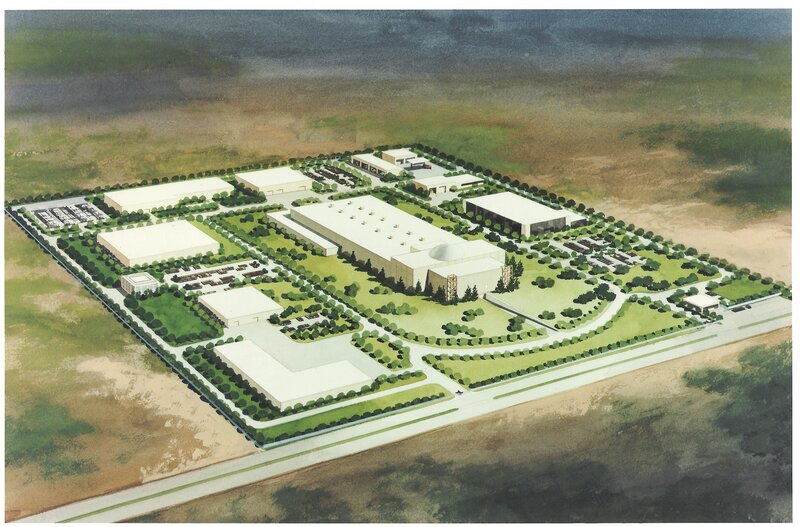 architectural rendering of industrial complex