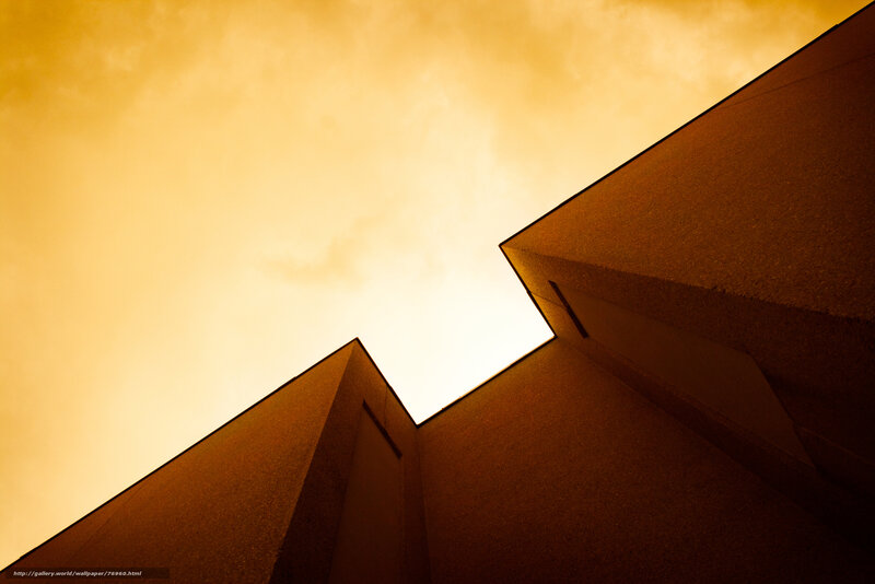 architectural silhouette at sunset