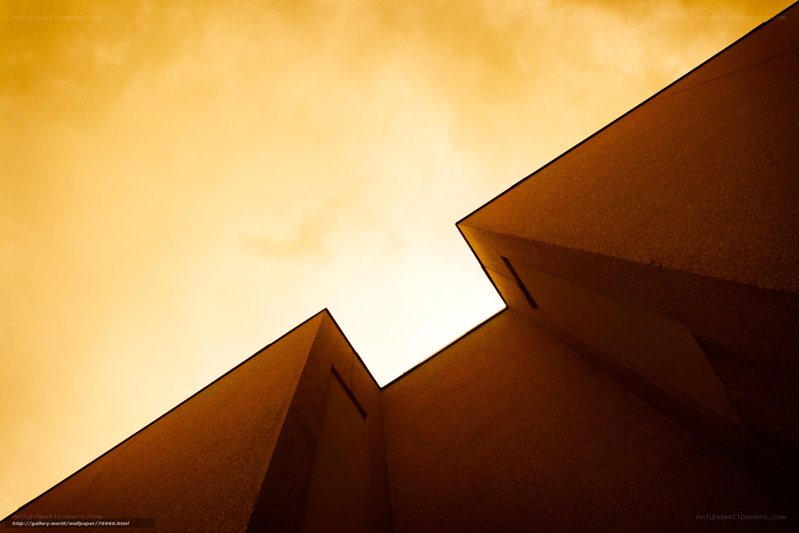 architectural silhouette at sunset