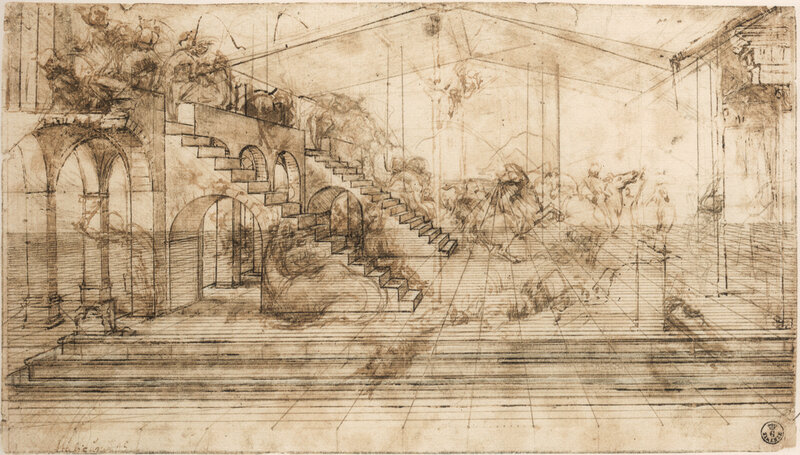 Architectural Sketch of a Grand Hall