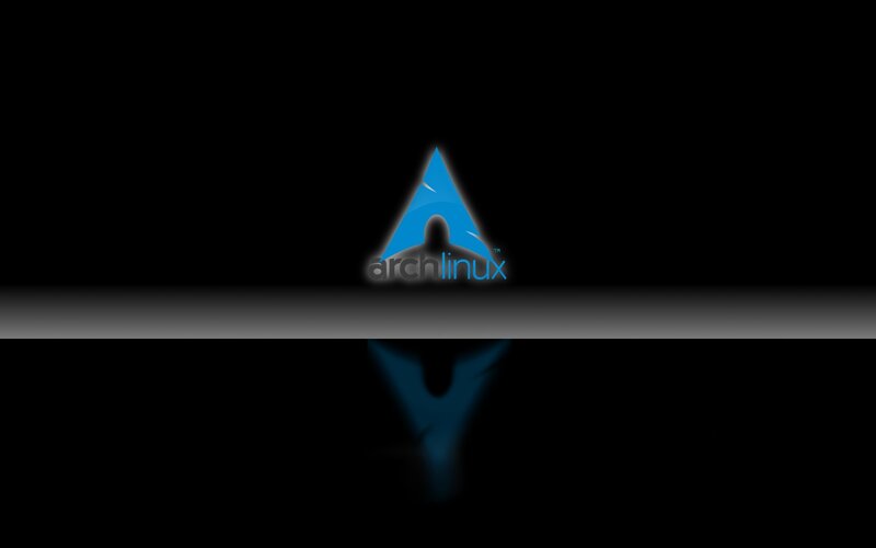 Archlinux Logo — Black, Minimalist, Digital Art