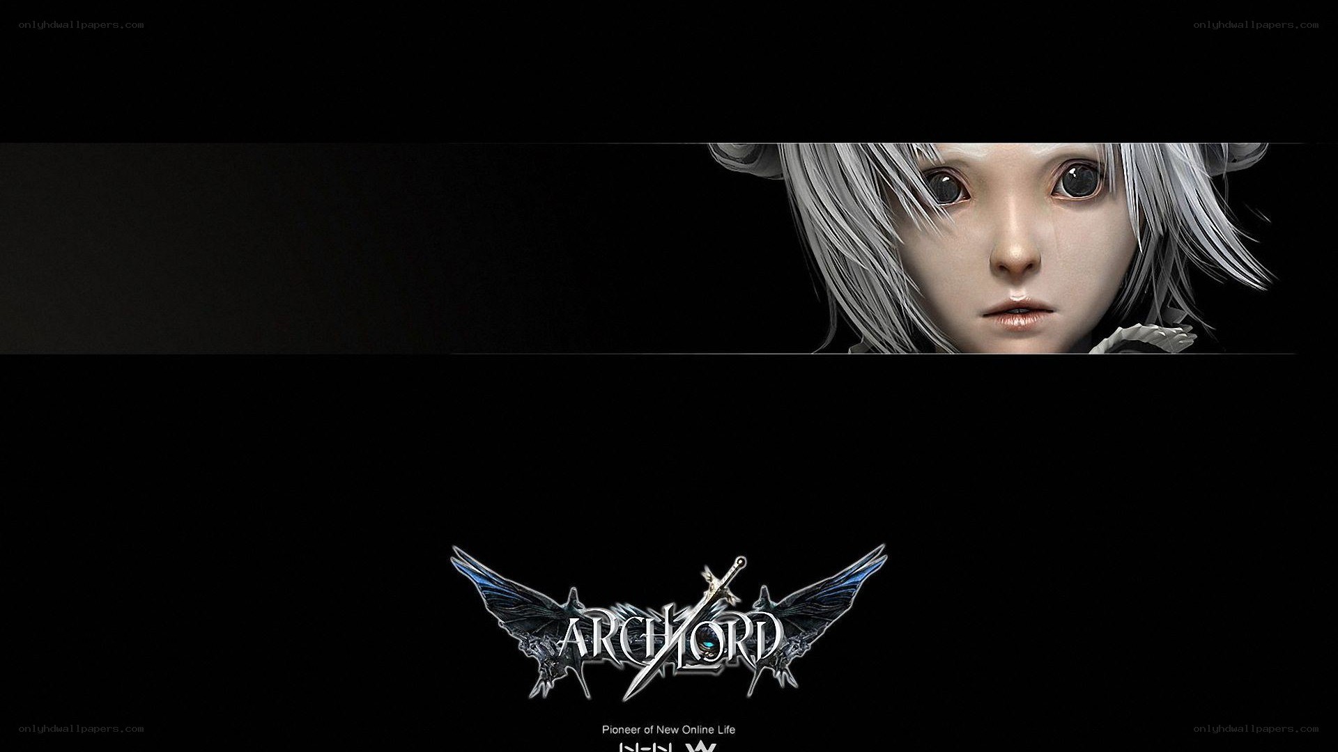 Archlord game logo and character