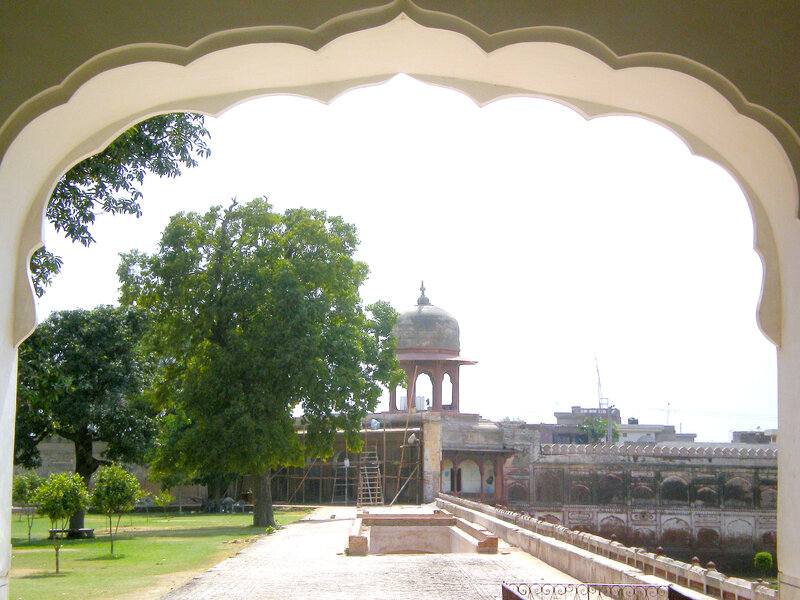 archway view of a historic building