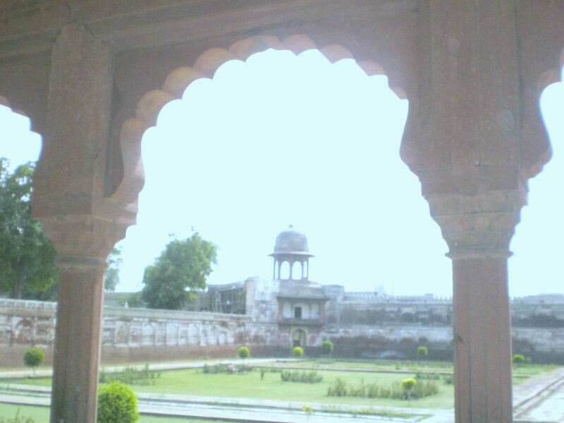 archway view of historic building