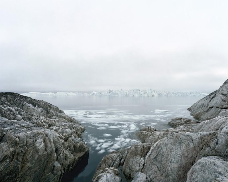 Arctic ice and rocky shore