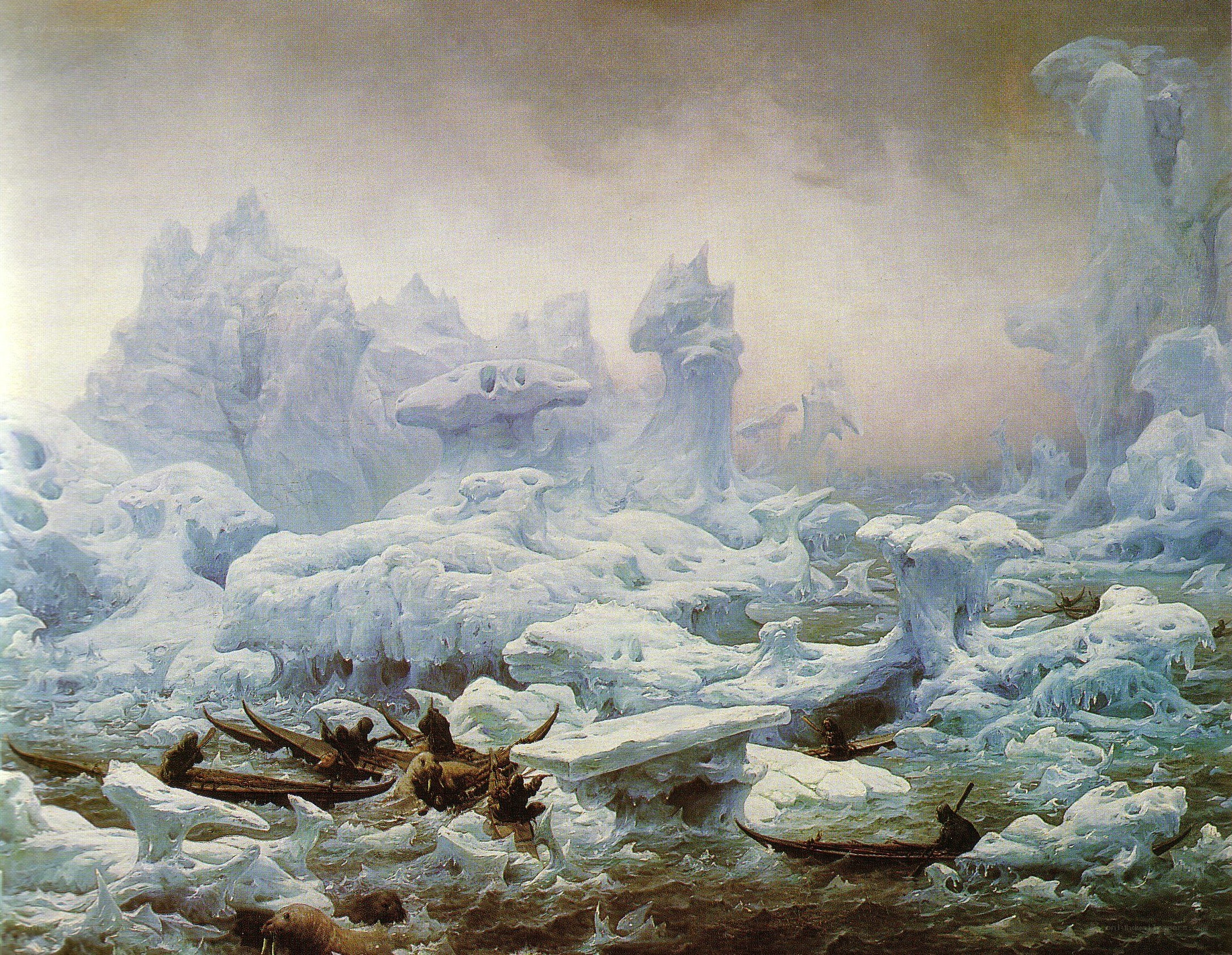 Arctic Ice Floe Scene