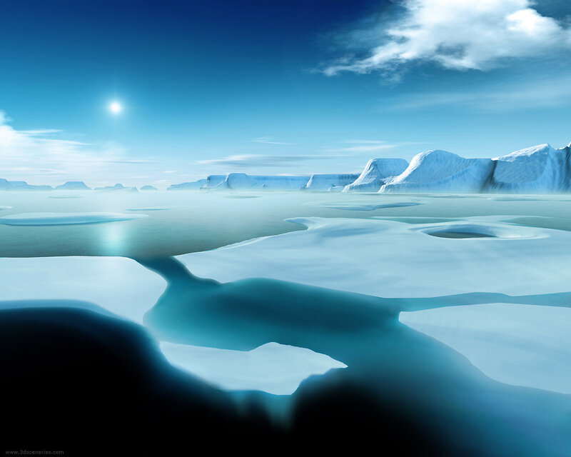 Arctic ice landscape