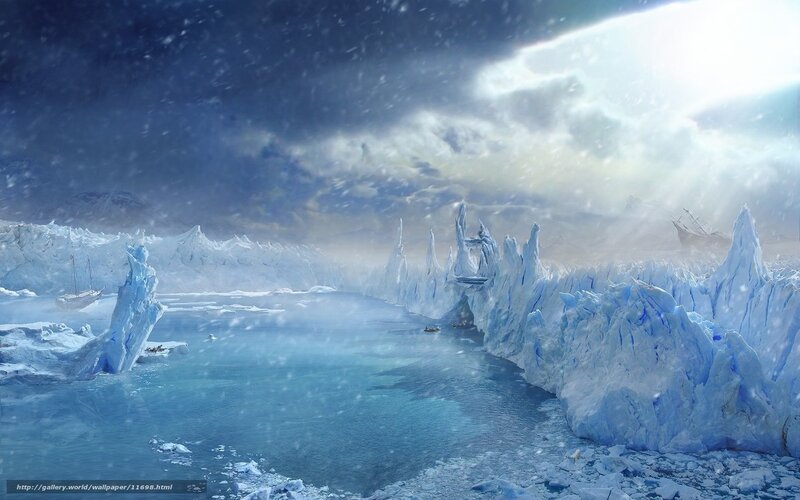 Arctic ice landscape