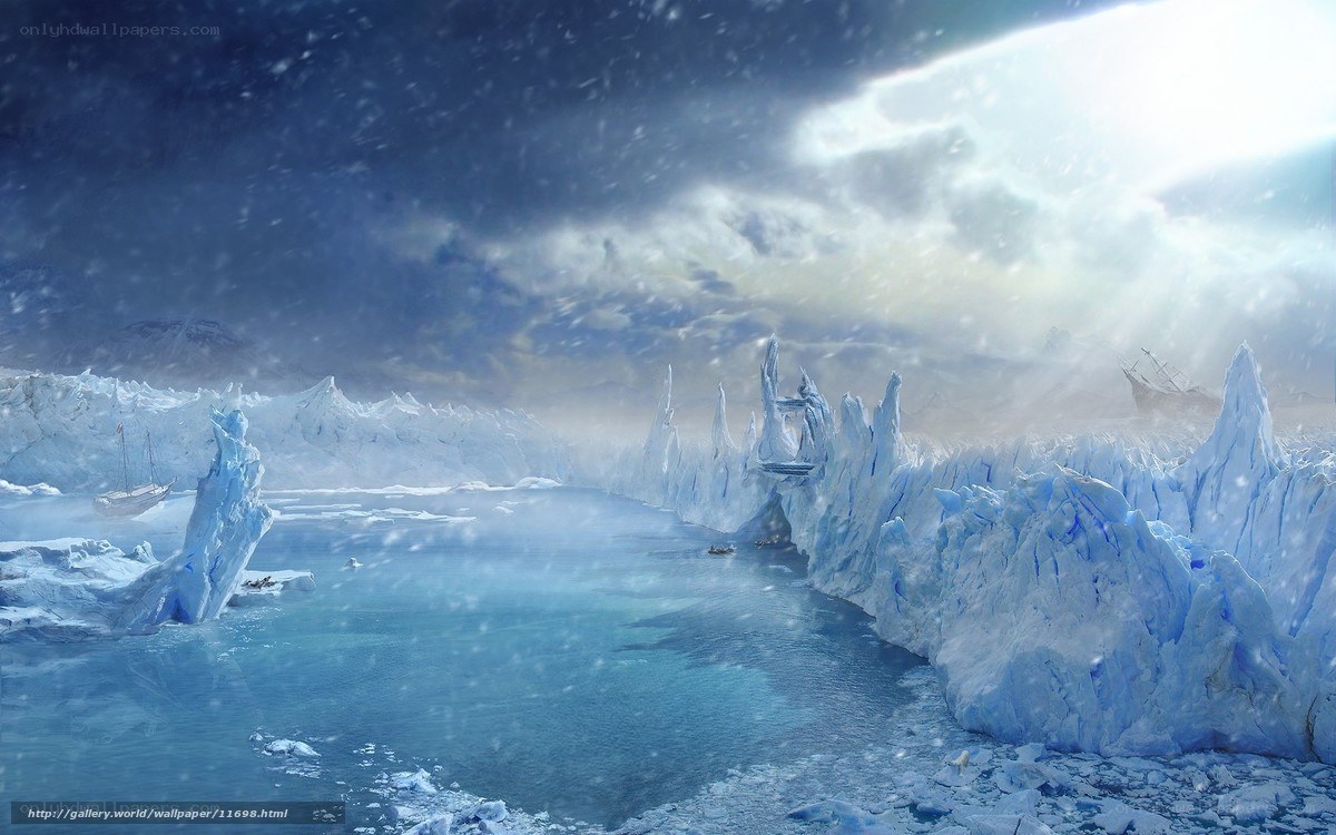 Arctic ice landscape